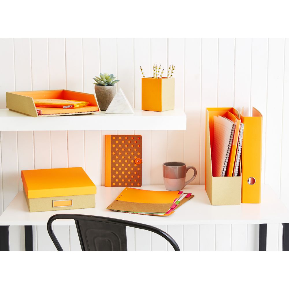 Otto Kraft Magazine File Neon Orange